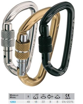 Karabinek Orbit zakręcany polerowany Camp