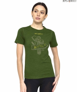 DAMSKI T-SHIRT Z WEŁNY MERINO OUTDOOR WOOL PRO DROGOWSKAZ
