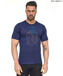 MĘSKI T-SHIRT Z WEŁNY MERINO OUTDOOR WOOL PRO PLECAK