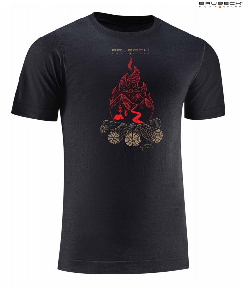 MĘSKI T-SHIRT Z WEŁNY MERINO OUTDOOR WOOL PRO OGNISKO